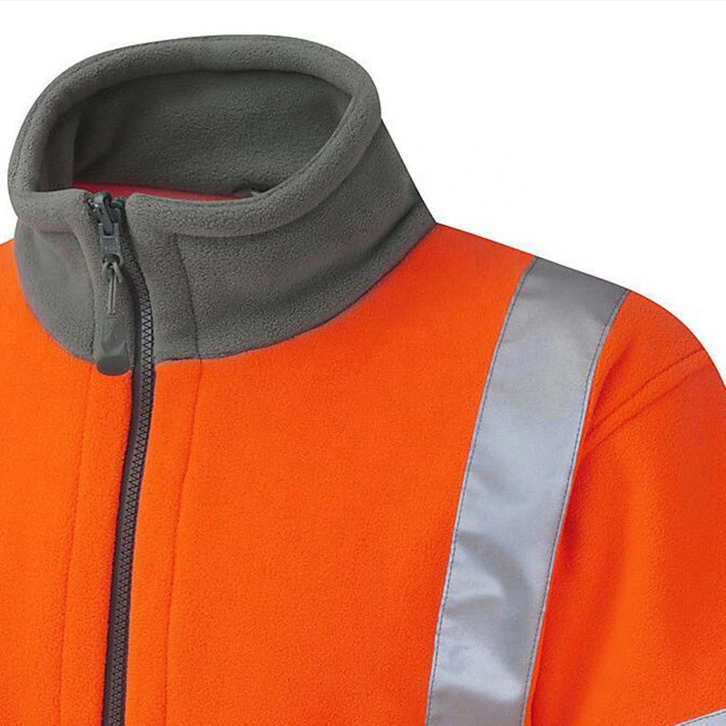 ملابس السلامة من السترة Fleece التأملية للرجال HI Vis Reflective Fleece