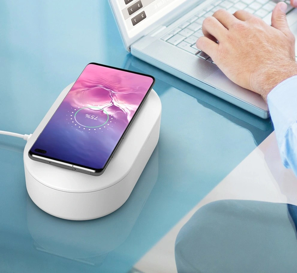 Mobile Phones Sanitizer Box UV Light with Wireless Charger