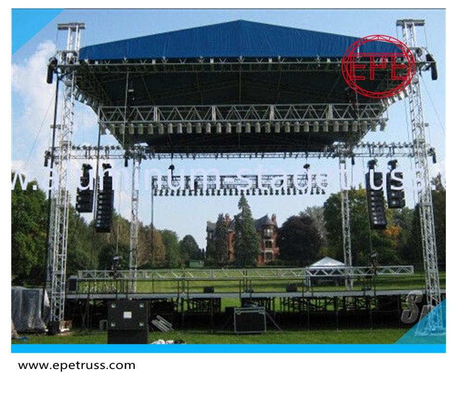 Escenario de concierto de la armadura del techo de la etapa de la pantalla con elevación de la armadura de la torre