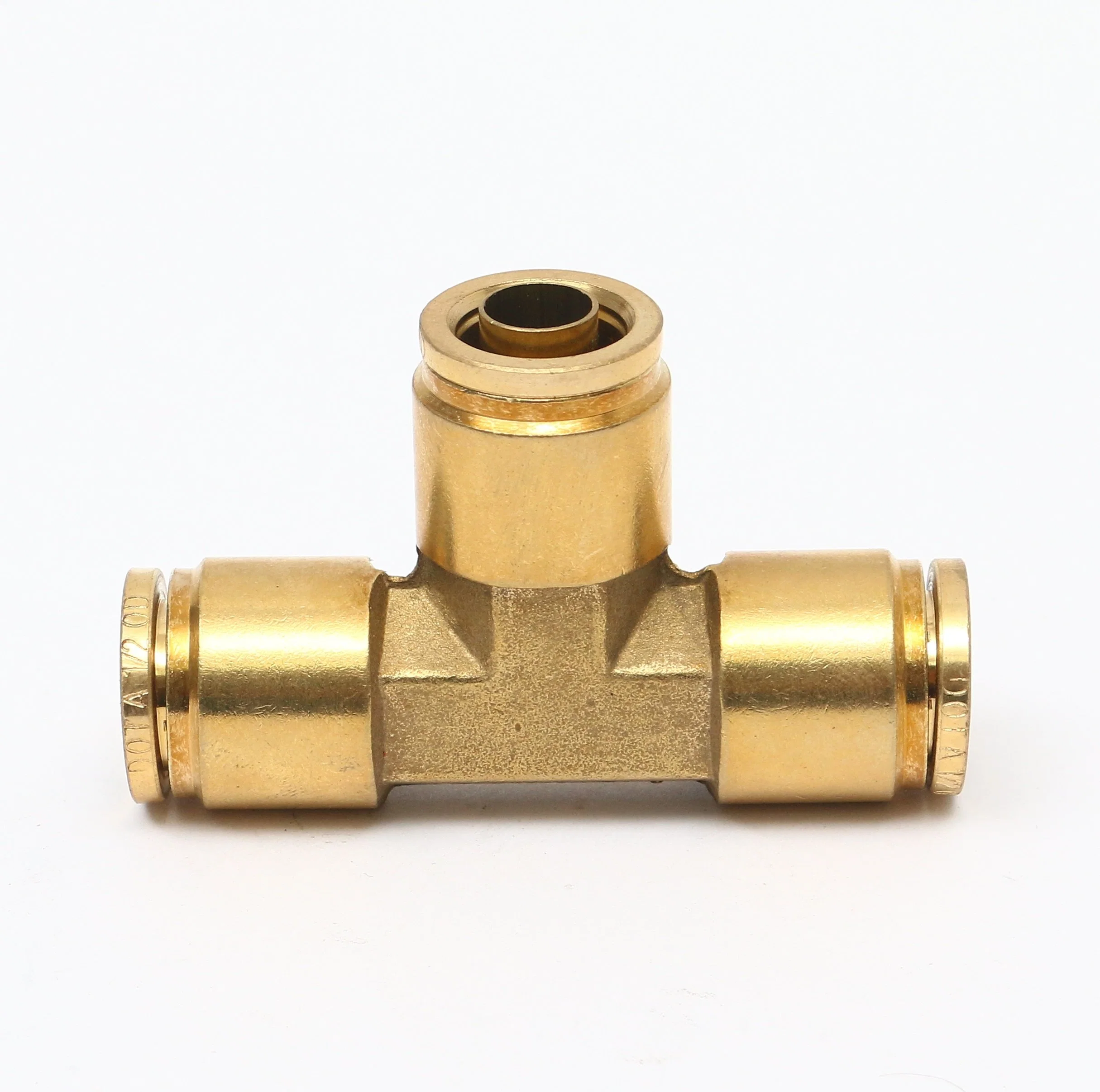 Brass Fittings DOT Air Brake Nylon Tubing Compression 3/8" NPT 90 Degree Male Threaded Elbow