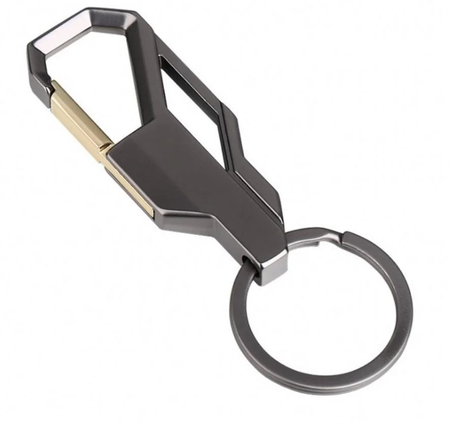 Custom Laser Logo Hombre y Señoras coche Metal Key Ring Cadena de llaves