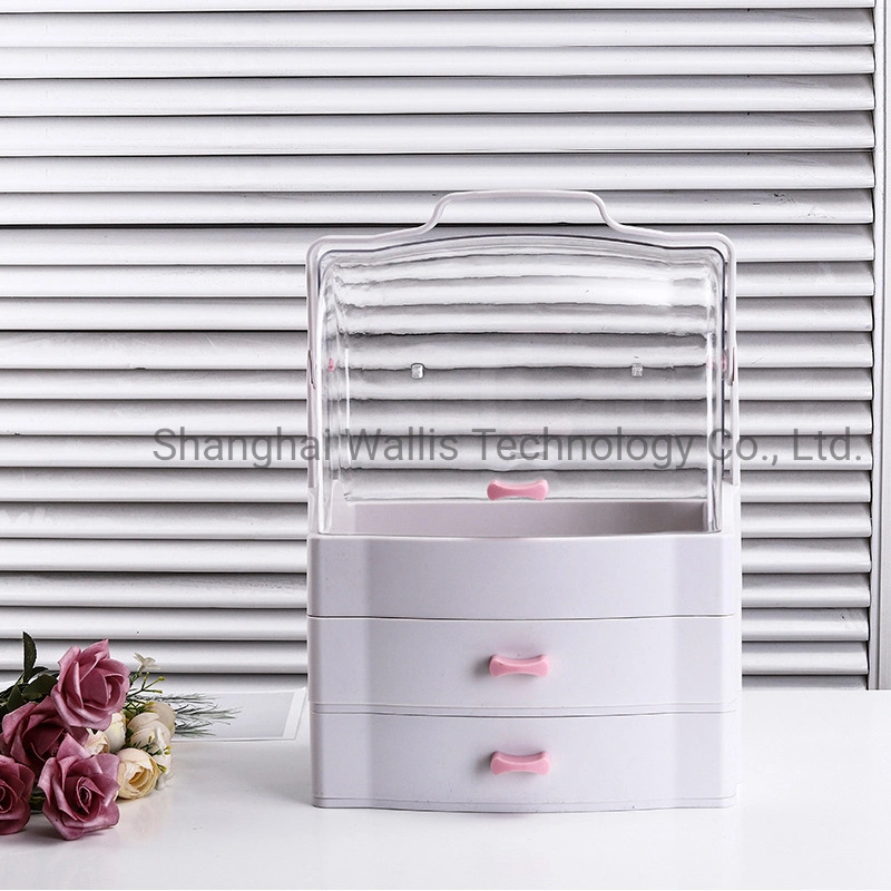 Net Celebrity Cosmetics Storage Box Dustproof, Vibrato, The Same Desktop Dressing Table, Skin Care Lipstick Rack