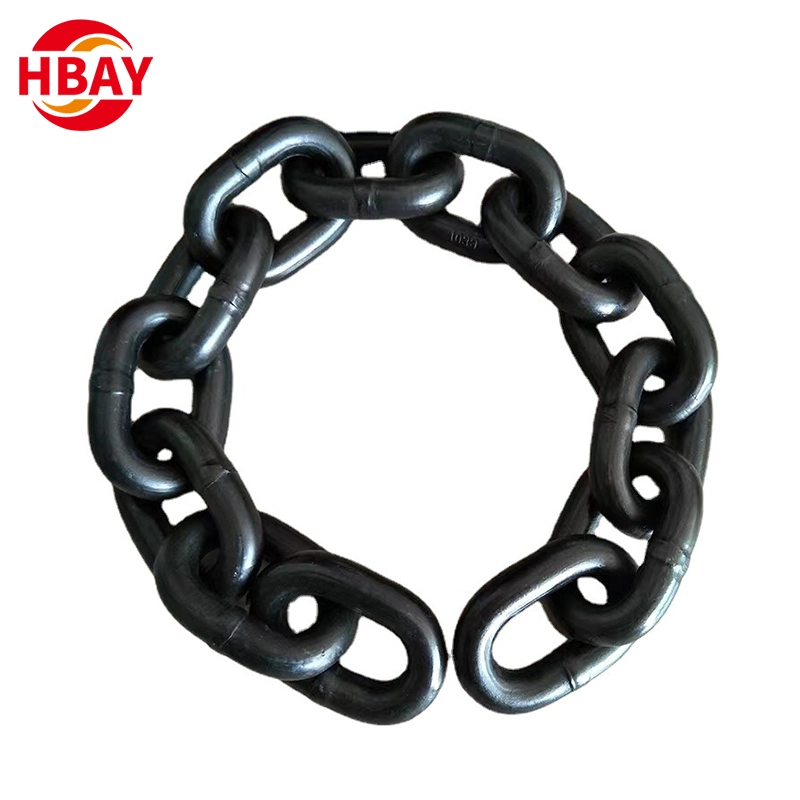 Welded Lifting Chain Black Snow Chain Strong Alloy Steel G80 Chain