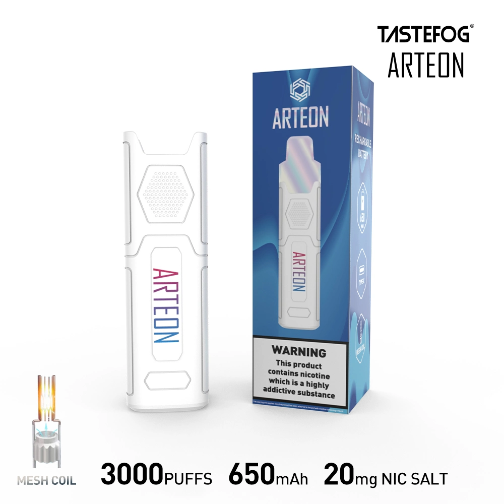 VAPE Tastegog Arteon 3000puffs 8ml E-Liquid Vapes desechables Cápsula rellena