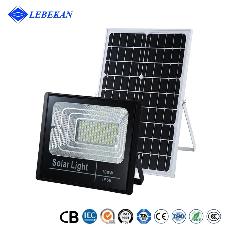 Sensor óptico impermeable para exteriores Control remoto de bajo voltaje Iip66 6500K 300W 200W Reflector LED Solar Landscape Flood Lights