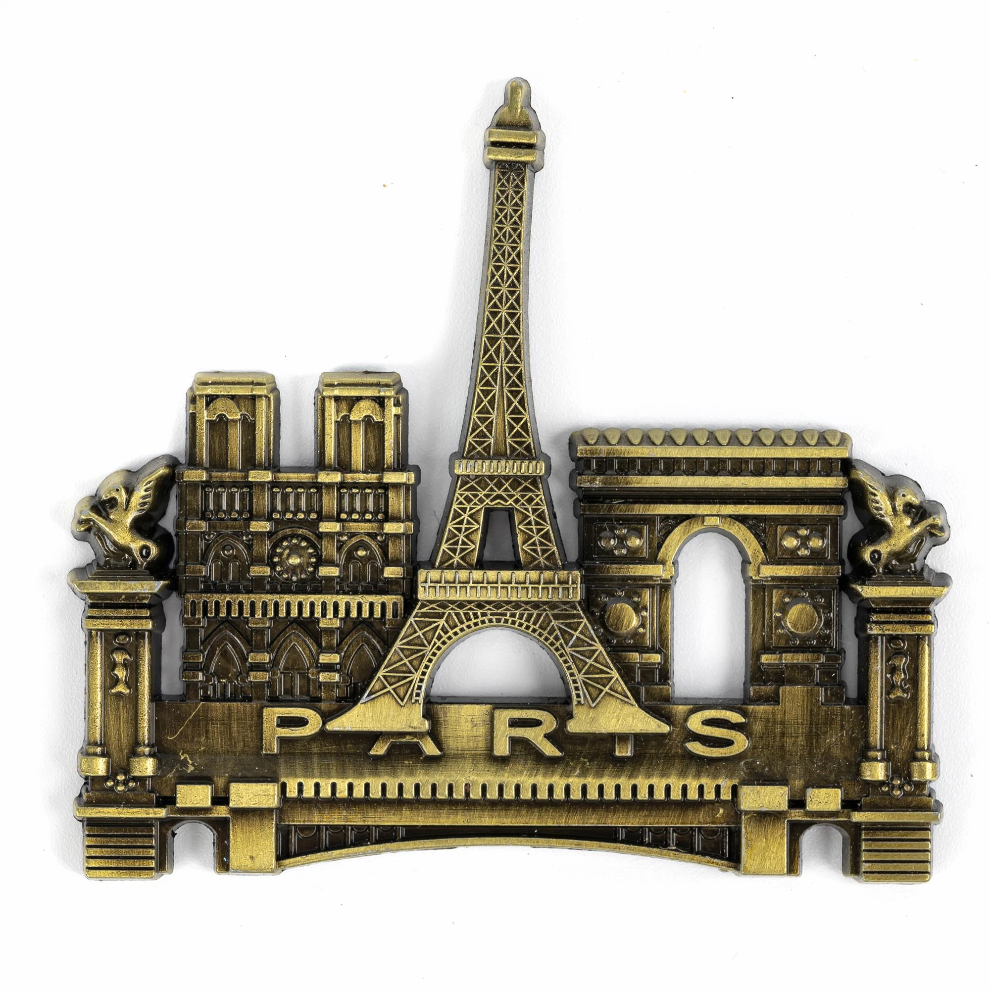 3D Tower Model Building Metal Frigorification Autocolantes magnéticos French Paris Autocolante decorativo para frigorífico