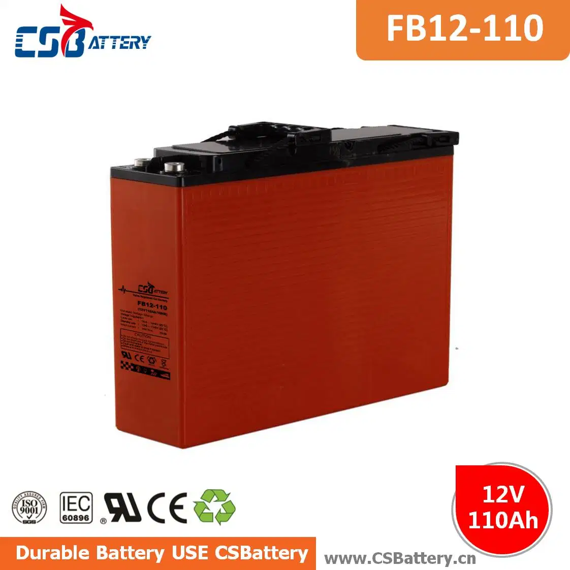 Csbattery 12V105ah Slim Maintenance Free AGM Bateria for Electric-Forklift-Truck/Engine/Telecom-Control-Equipments/Vs: Northstar/Aokly