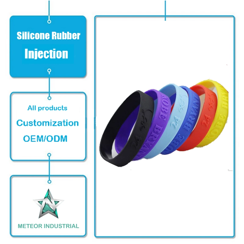 Customized Silicone Rubber Injection Mould Products Promotional Gifts Silicone Wristband Bracelet Watch Band