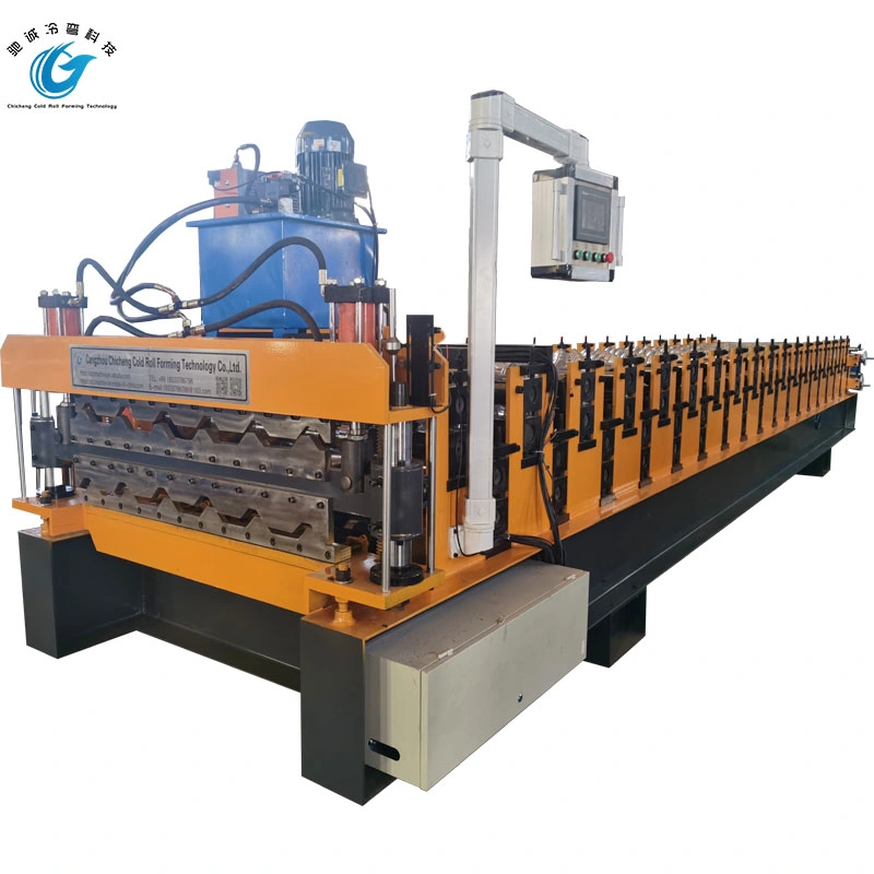 Export Standard Double Layer Trapezoidal Roof Profile Sheet Cold Rolling Machine