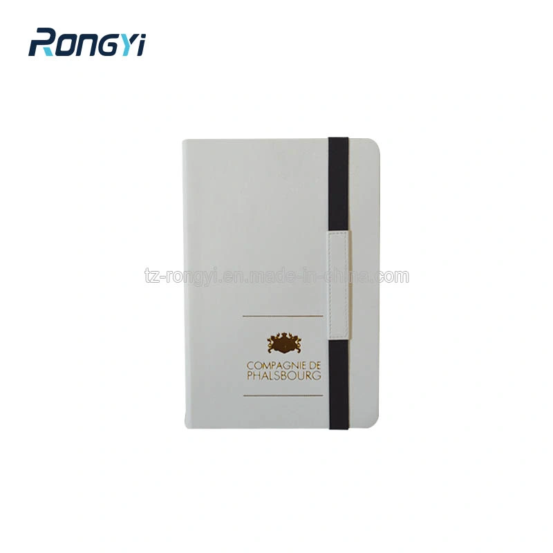 Office Stationery Rubber Elastic Notebook with Lined Printing