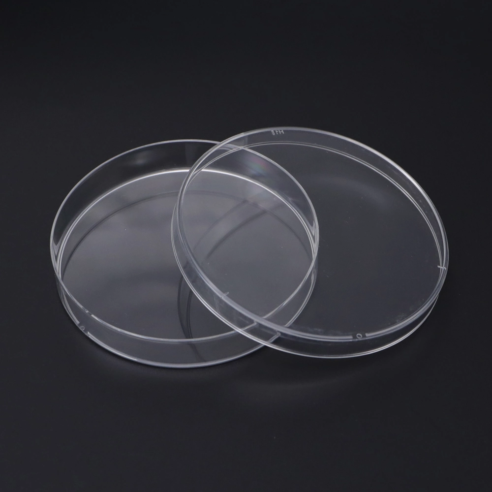 El cultivo de células de vidrio de laboratorio El laboratorio de virus, apilable, material de vidrio de placa de Petri de plástico desechables