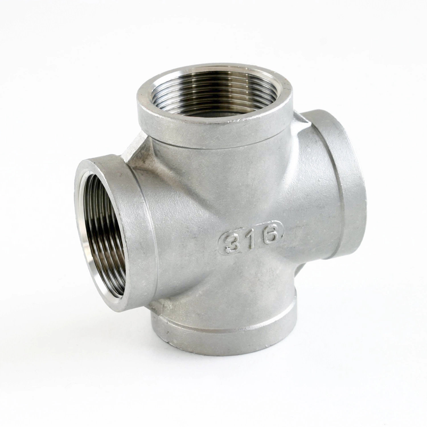 High Pressure Stainless Steel SS316 4-Way Cross Pipe Fitting