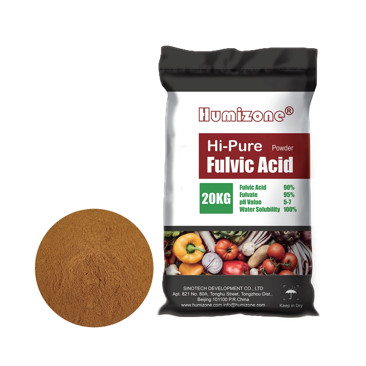 Hi-Pure Fa-80-P Fulvic Acid Powder