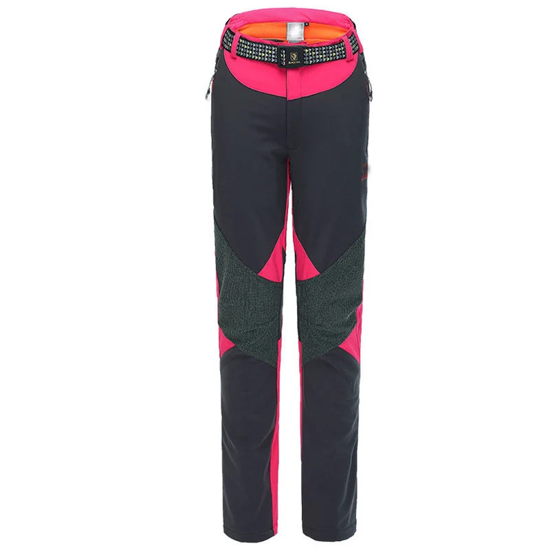 Wholesale/Supplier Custom Outdoor Fashion Color Block Soft Shell Pants Warm Fleece Pants for Women