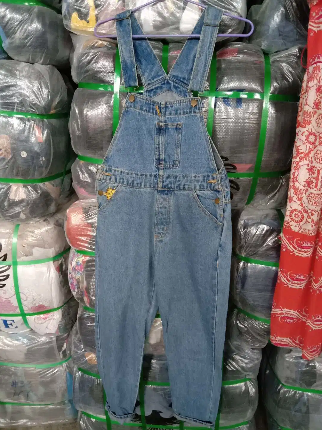 Used Clothing Used Clothes Sexy Ladies Denim Jeans Slinky Jumpsuit