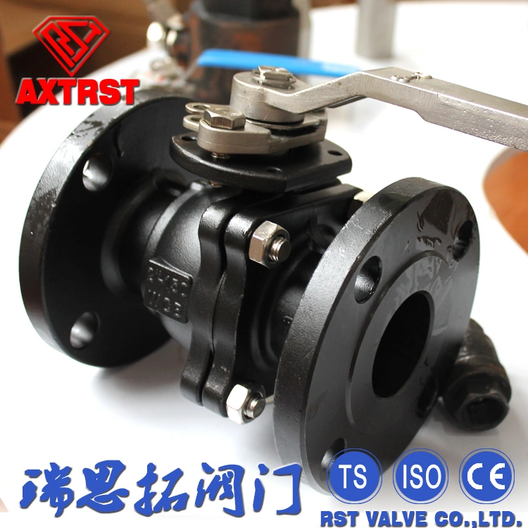 Rst Industrial Equipment & Components ANSI Wcb with ISO Pad 2PC Flange Ball Valve