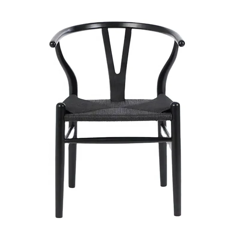 High quality/High cost performance  Ash Wood Black Color Hans Wegner/ Danish /Professional Factory Y Dining Chair