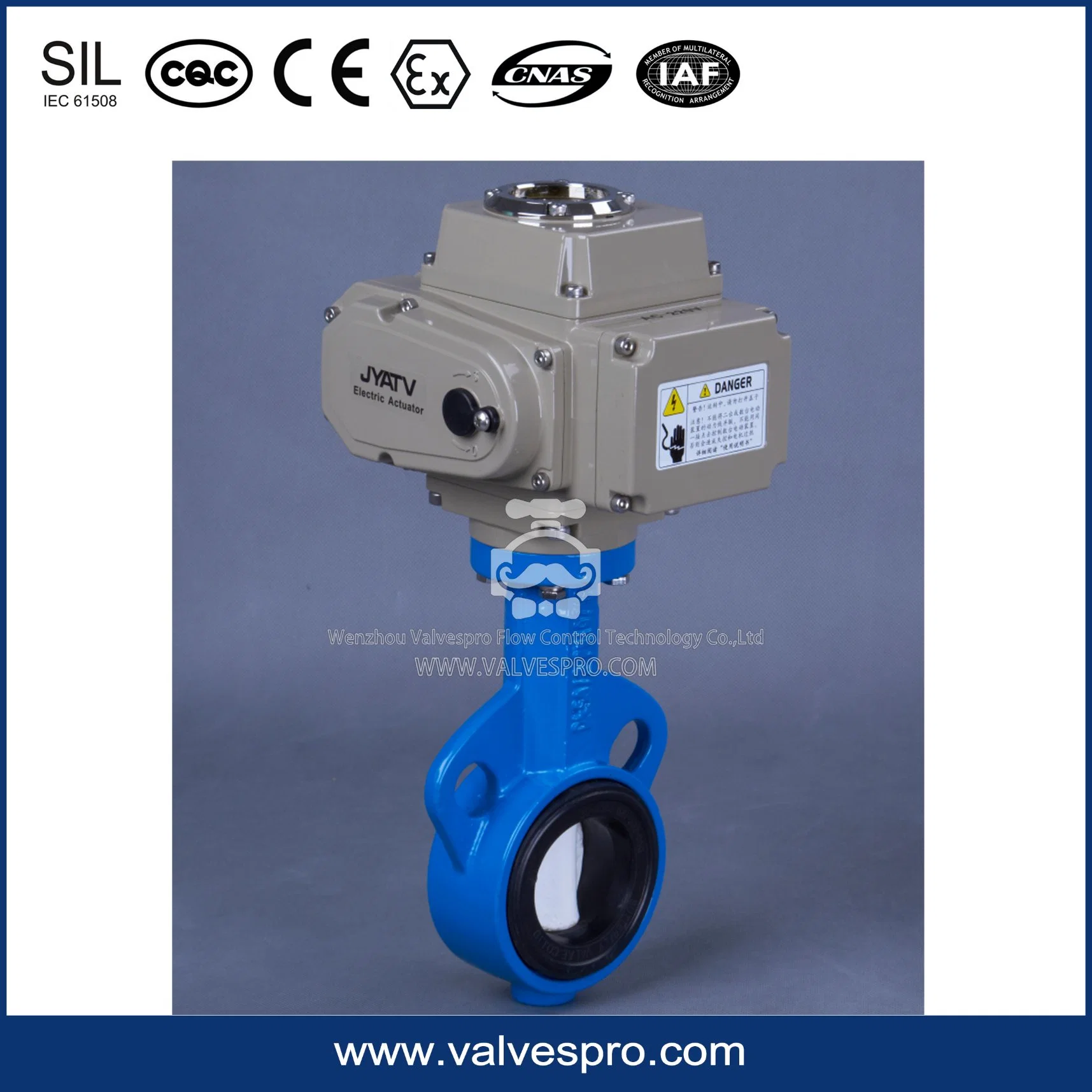 Electric Butterfly Valve of on/off Type Rotary Turn 220VAC PTFE Seat Pn16 JIS10K ANSI150