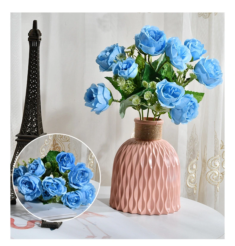 Wholesale/Supplier Silk Rose Artificial Flowers Bouquet Decorative Flowers for Home Wedding Decor