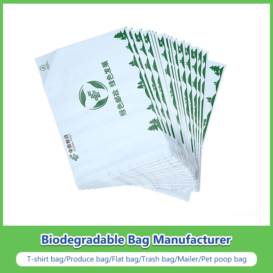 Customized 100% biodegradável e compostável Mailing Poly, Mailer, Envelope com janela Fabricante de sacos/Fábrica para SME/DHL/Fedux/UPS com TUV/FDA/Ok da compostagem Home