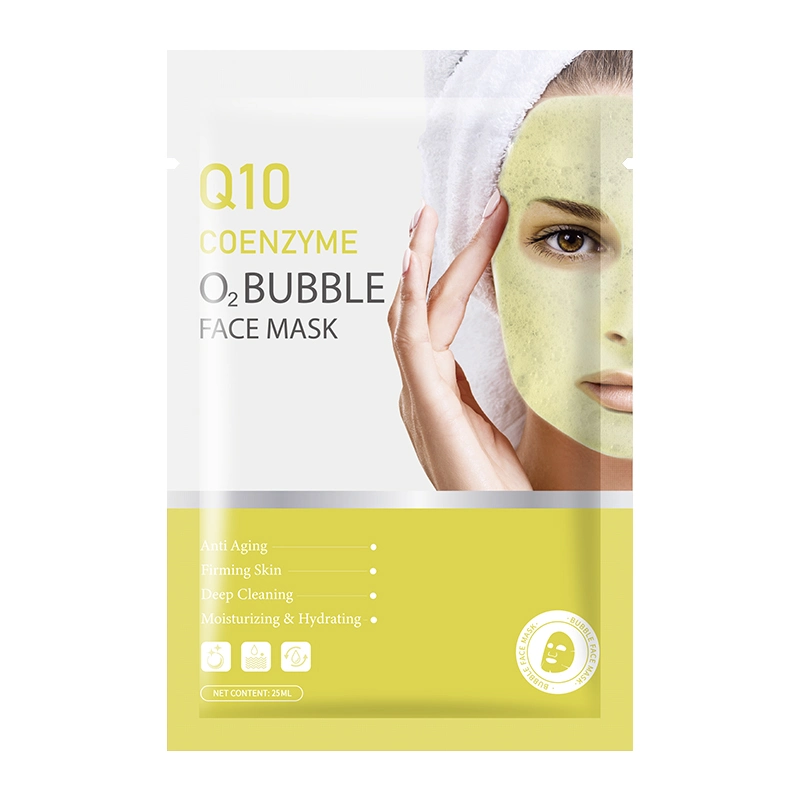OEM Private Label Grüner Tee Schwarz Gesichtsmaske Koreanisch Kosmetik Blatt Gesicht Haut Feuchtigkeitsspendende Reinigung Schwarze Blase Maske