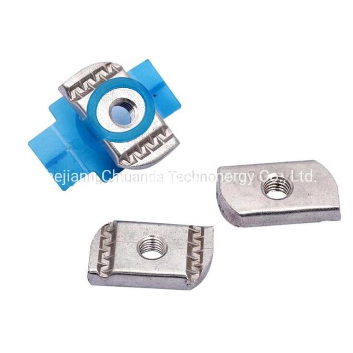 Photovoltaic Bracket Accessories Nut Galvanized Plastic Tee Nut 304 Tee Nut 316 Tee Nut Hex Nut with Plastic Kit