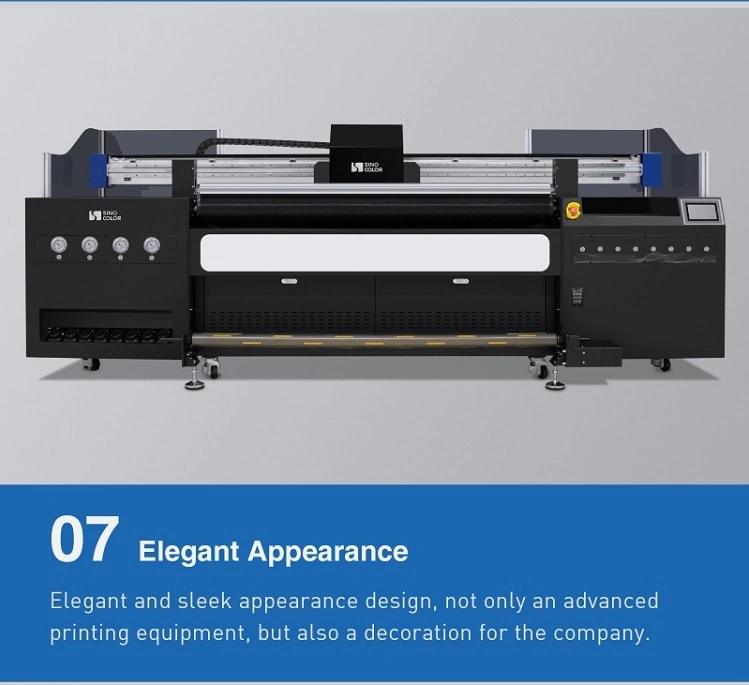 2m Sinocolor efecto 3D de tinta UV Impresora híbrida