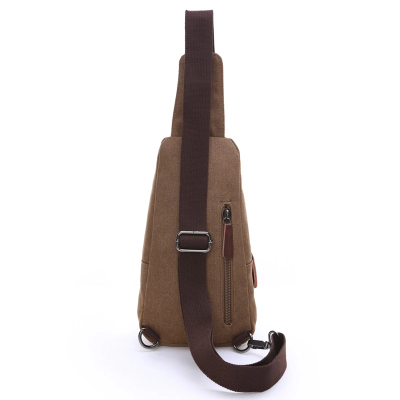 Men's Single Shoulder Diagonal Backpack, Washed Canvas Chest Bag, Outdoor Street Leisure Canvas Chest Bag Manufacturer Wholesale/Supplier