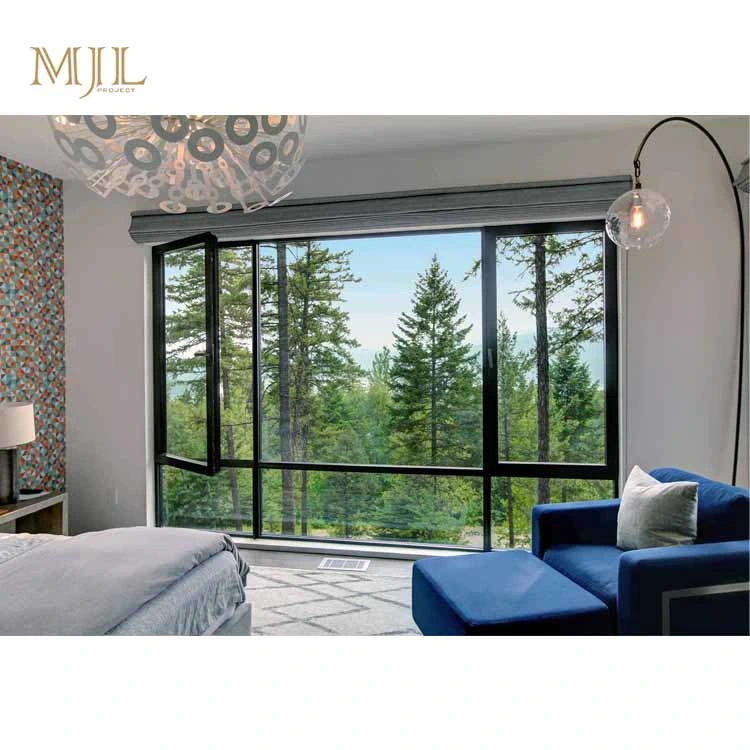 Mjl Triple Glass Windows Store Front Thermally Broken Residential Aluminium Casement Windows