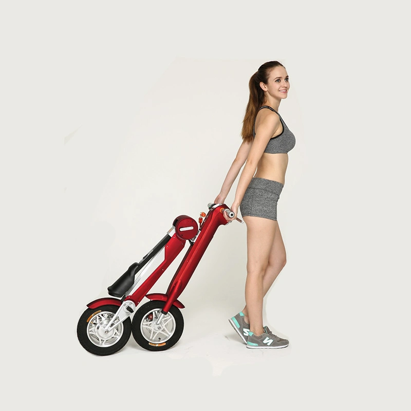 Mini rueda el diseño de moda se siente Scooter eléctrico plegable bicicleta eléctrica mini bicicleta eléctrica Scooter eléctrico de una bicicleta