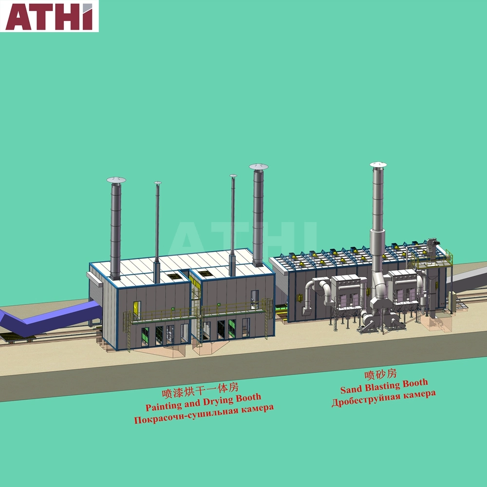 Mechanical Recovery Type Air Blast Room Sandblasting Booth Shot Blast Chamber for Sale