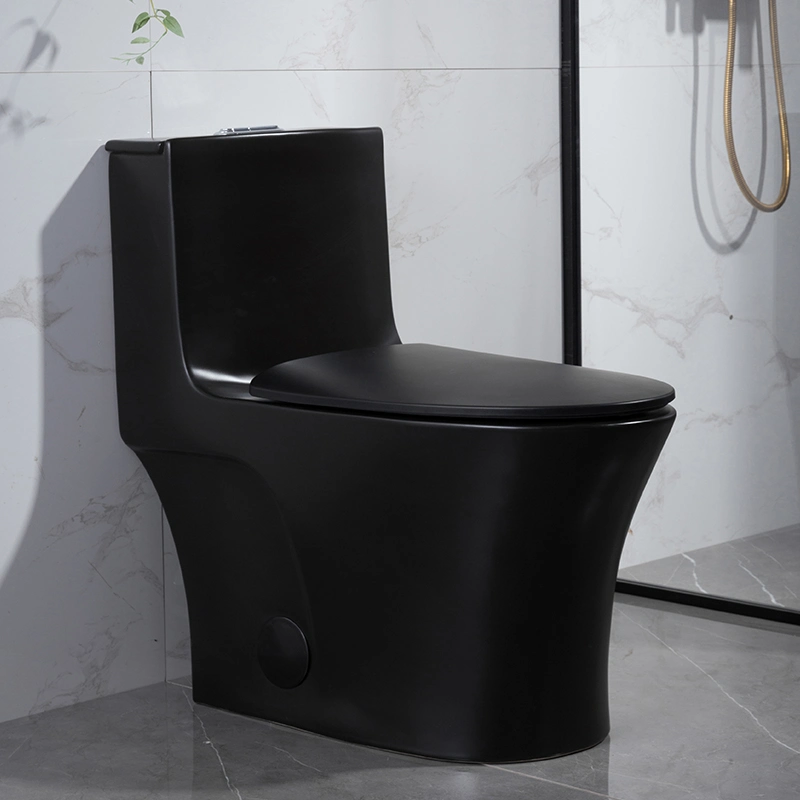 Ovs Cupc Sanitary Wares Black Ceramic One Piece Toilet Peeping Chinese Girl Go to Toilet Suppliers