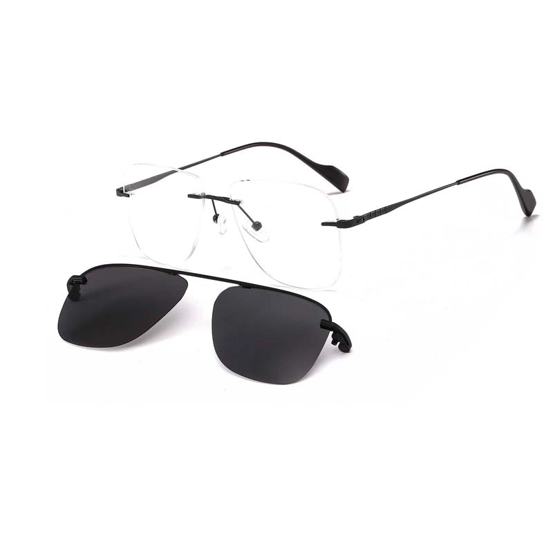 Óculos de sol polarizados com clip sobre óculos de prescrição. Cinco em anti-reflexo UV400 para homens e mulheres dirigindo, viajando e praticando esportes ao ar livre.