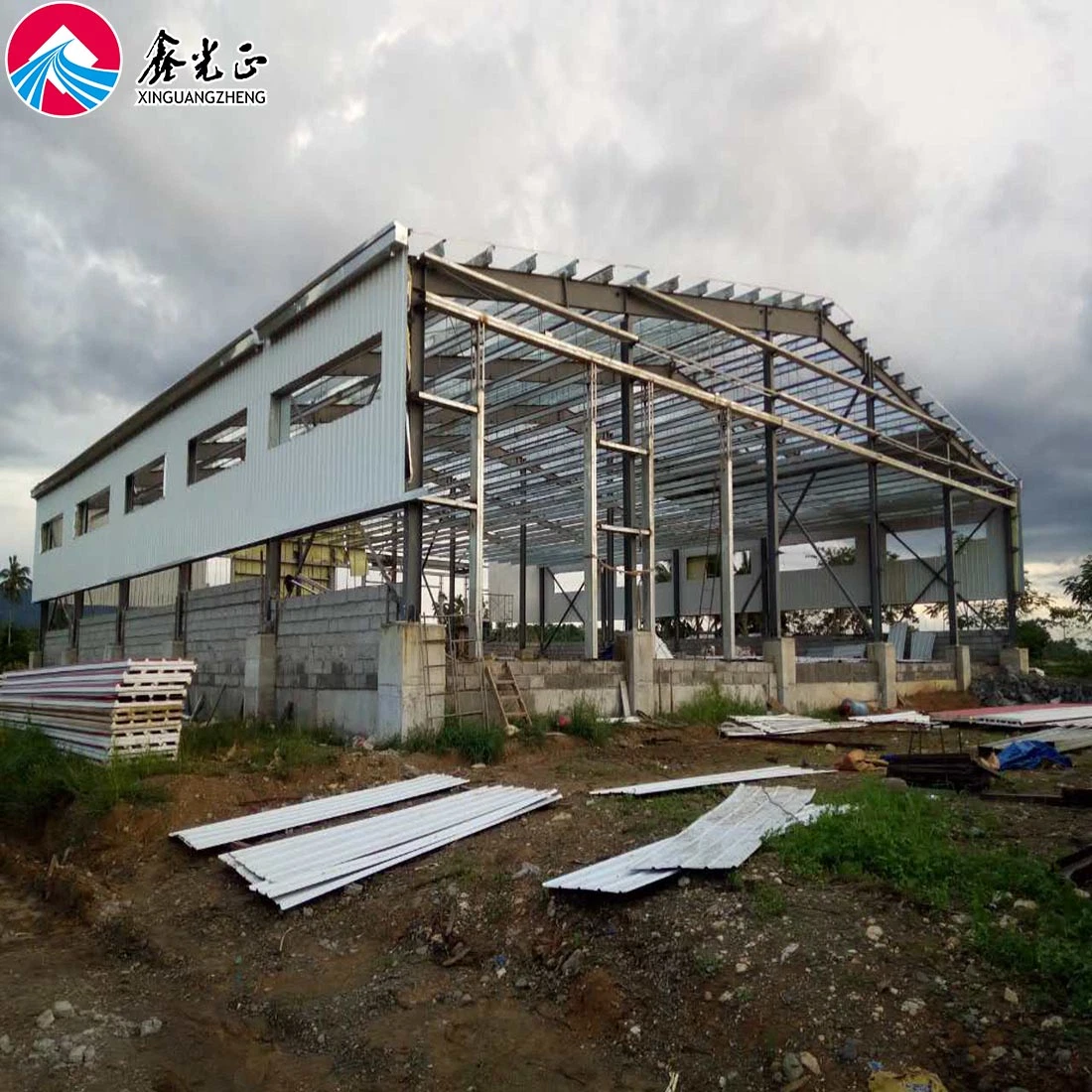 Q345, Painted H Welded Section Steel Structure Building Material for Sale