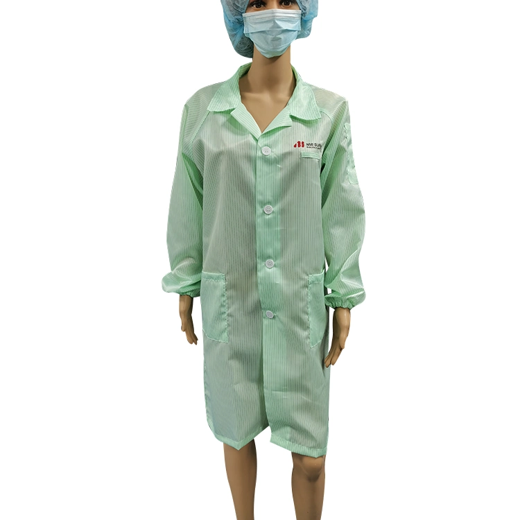 Unisex Polyester Grid ESD Clean Room Anti-Static Safety Coverall