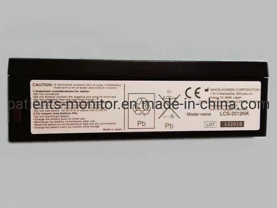 Original Lcs-2012nk Nihon Kohden Battery for Monitor ECG-6511, 6951d, ECG-8110p