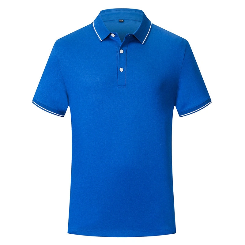 Customized Pure Cotton Bead Fabric Quick Drying Men's Recycled Solid Color Golf Short Sleeved Polo Shirt