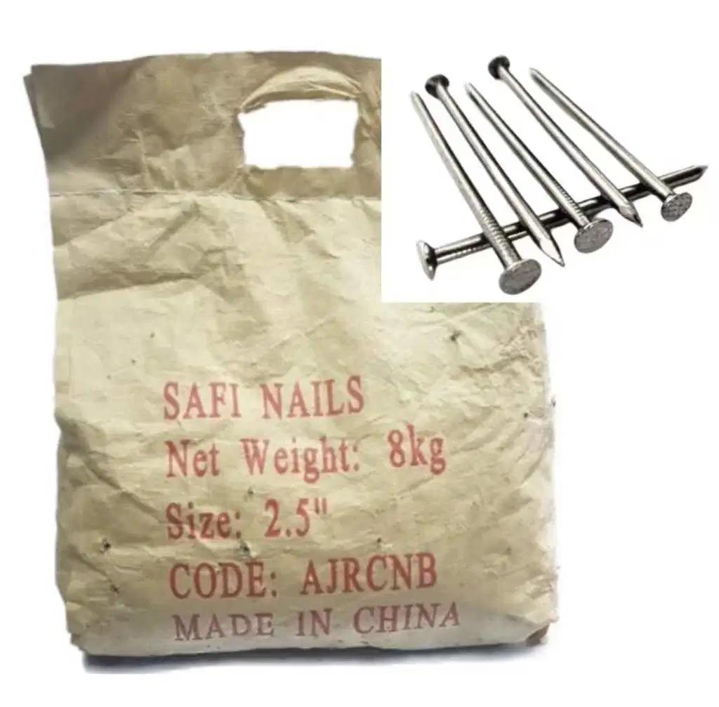 Polish Common Wire Wood Nail Big Head 2.5inch 7kg Bag Nail Making in China