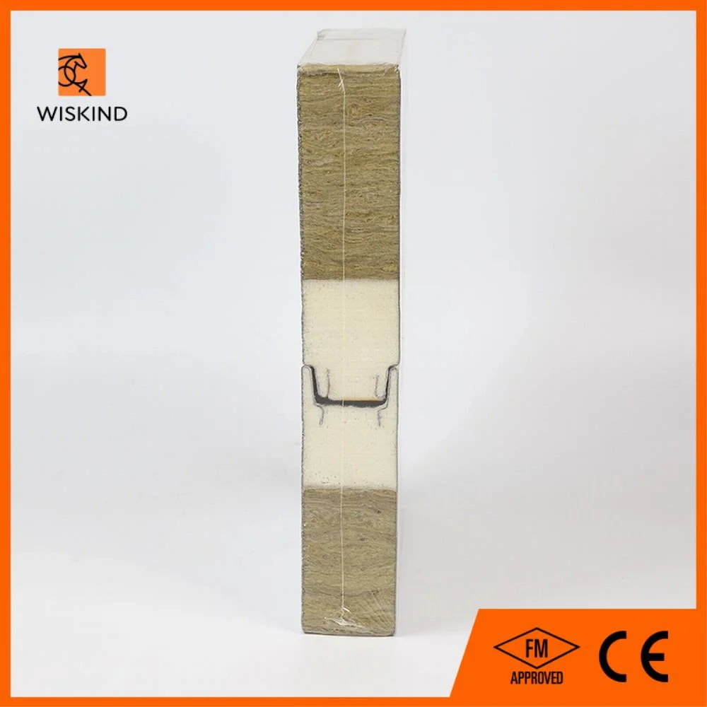 FM/CE Approved Insulation Rock Wool Composite Board for Wall System Roof System