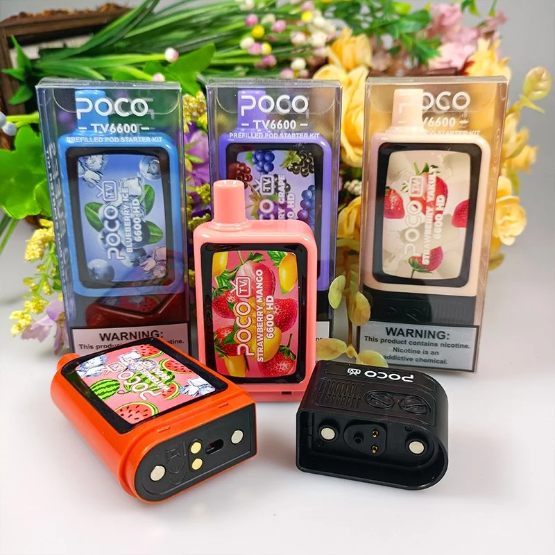 Germany Warehouse Poco TV Vapes Mesh Coil 6600 Puffs Disposable/Chargeable Vape with Separable Pod and Battery Factory Supply