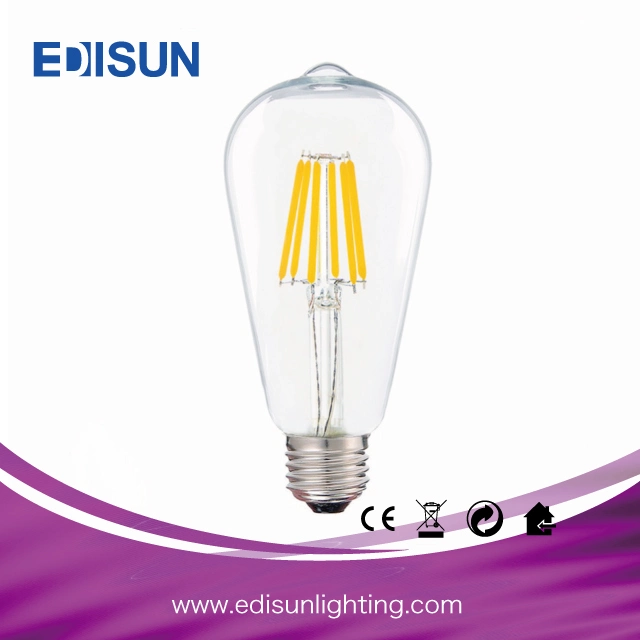 Kundenspezifische klare/Bernstein Glas E27 B22 LED Innenbeleuchtung CE RoHS SAA