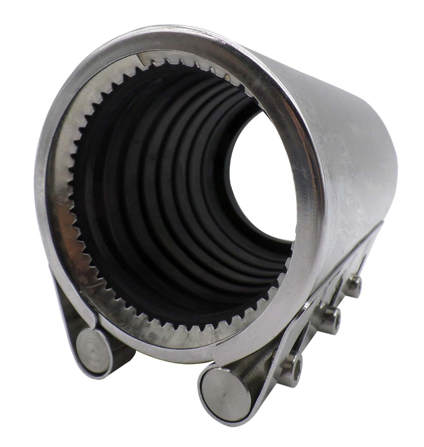 Extended Multi-Function Gear Ring Single-Section Stainless Steel Pipe Coupling