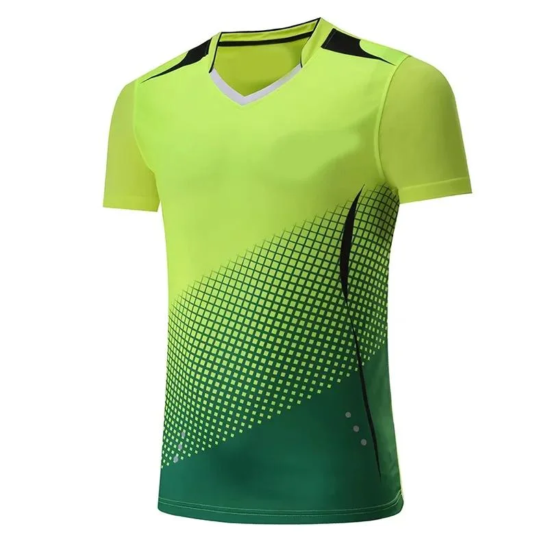 Seca rápidamente nuevos popular mercado de desgaste del deporte de tenis Badminton T-Shirt Deportes cortometrajes mujeres/hombres camiseta de tenis de mesa