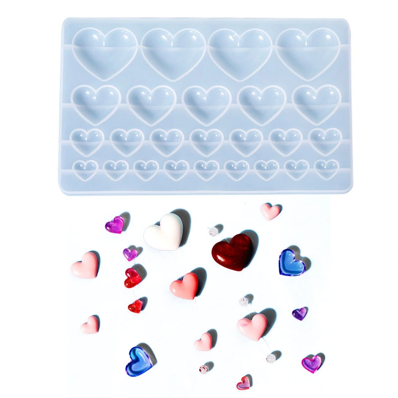 Heart Shape Silicone Resin Mould