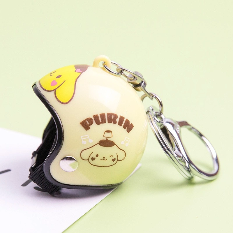 Ruunjoy New Release Sanrio Helmet Keychains Kawaii Mini PVC Sanrio Accessories Kuromi My Melody High quality/High cost performance  Keychain Pendants