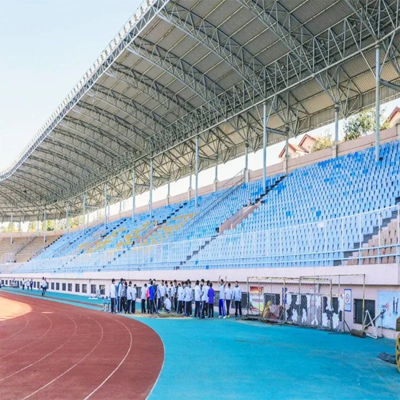 Fabricated Steel Structure Truss Steel Roof Truss Seat Bleacher Design Football Stadium