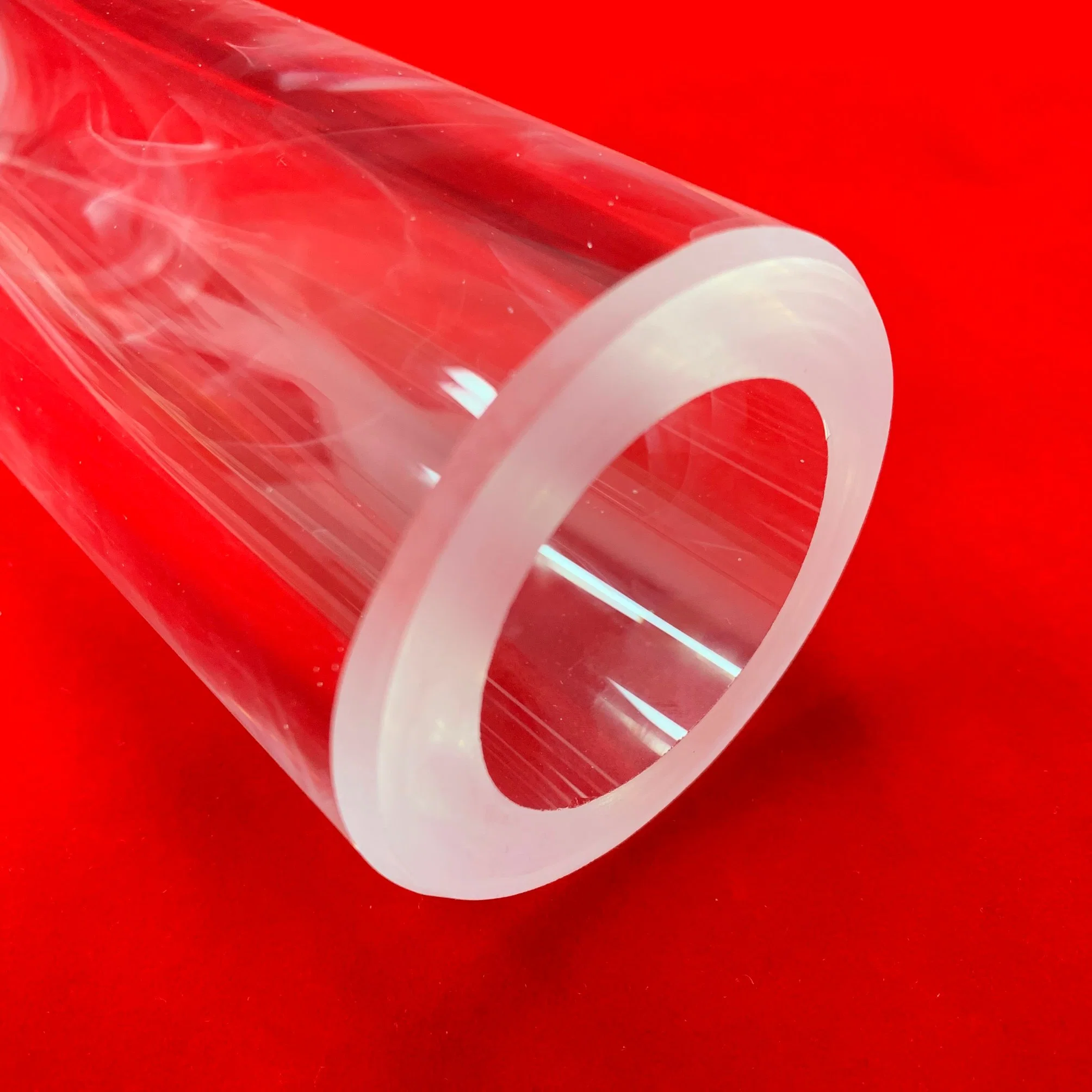 Large Diameter Both Ends Open Customize Thick Wall Clear Silica Quartz Glass Tube for Semiconductor