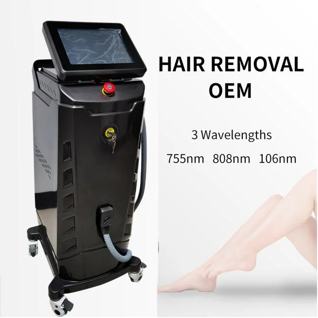 1600W Vertical Triple Wavelength 808nm 755nm 1064nm Diode Laser Hair Removal Skin Care Beauty Equipment