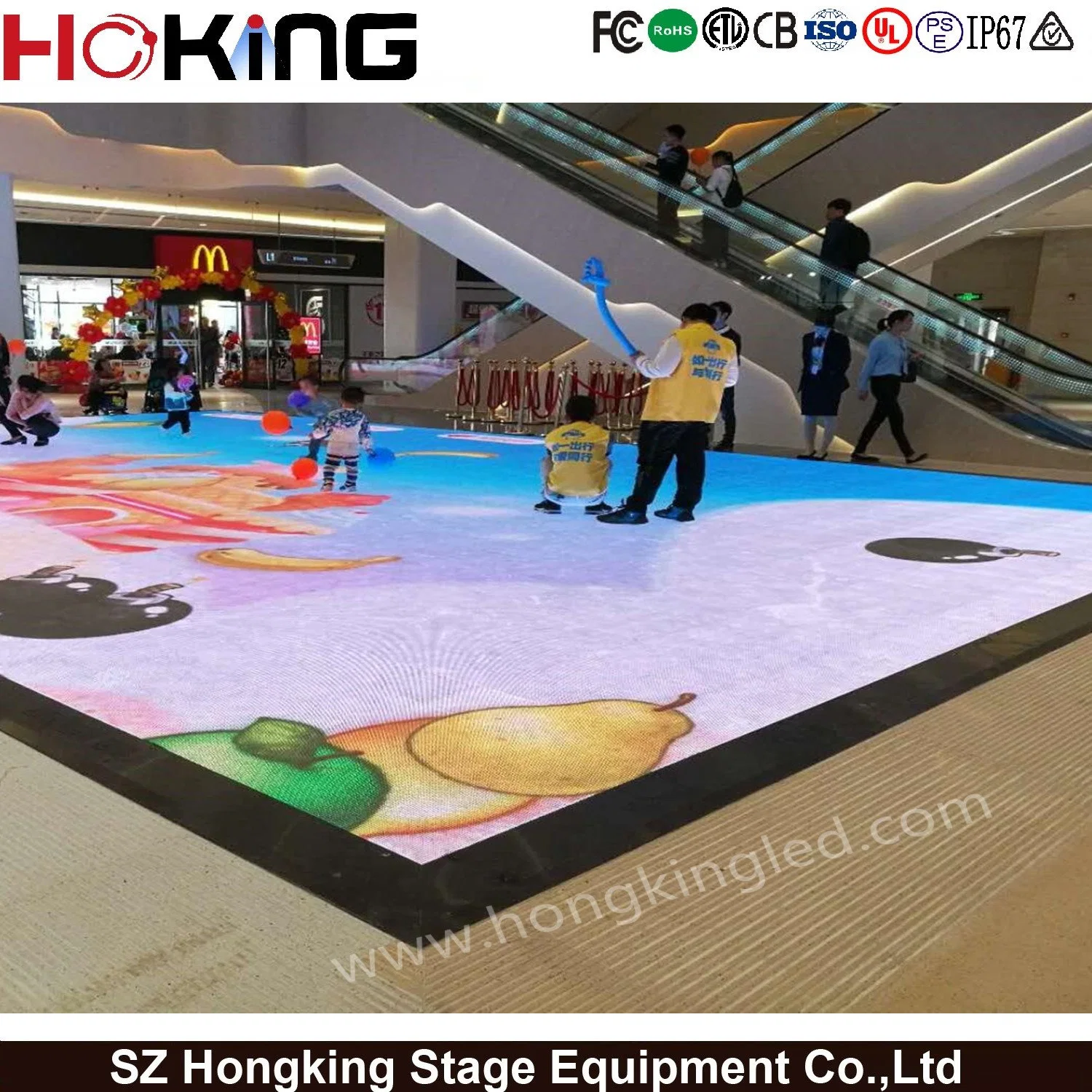 P5.2 Indoor 500X500 Dance Floor LED Display with Interactive System