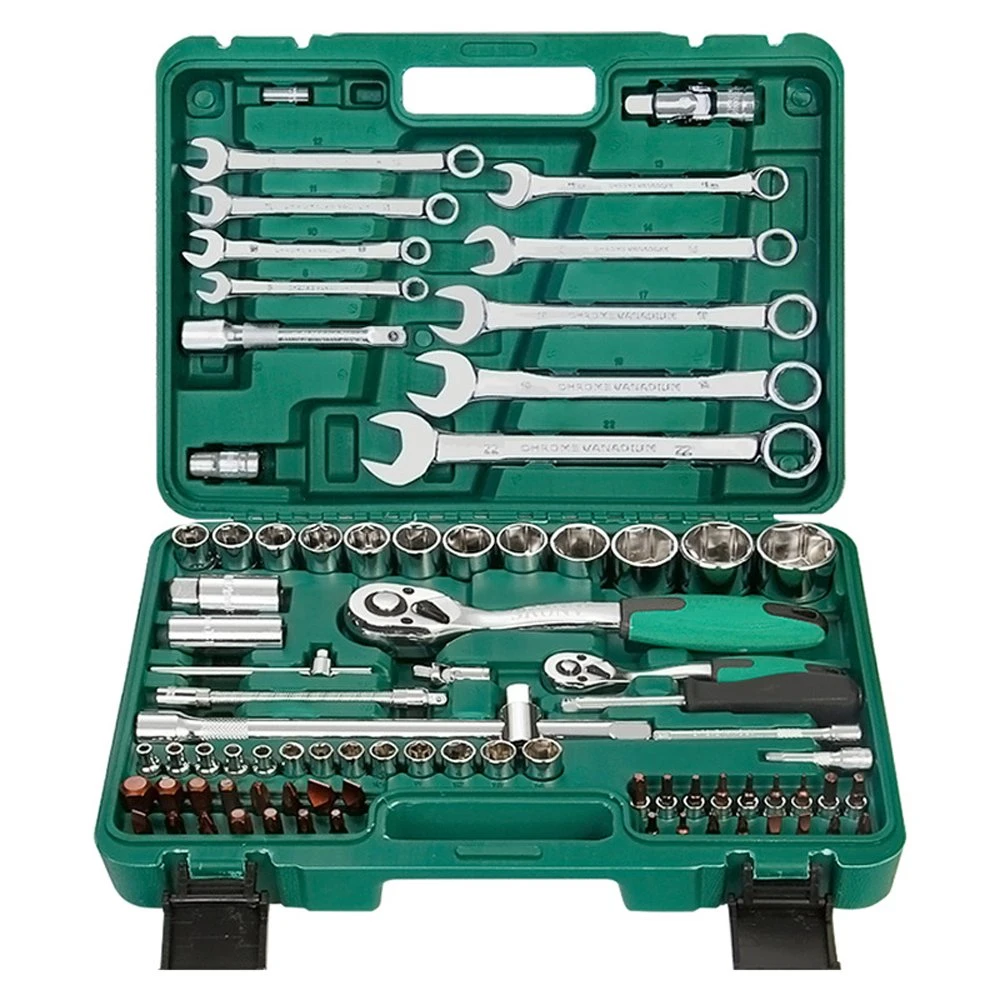 O fabricante fornece 44 Pedaços de Chave de ferramentas de ajuste 72 Dentes Puxador Curvo Ratchet Auto Repare o Conjunto da Máquina